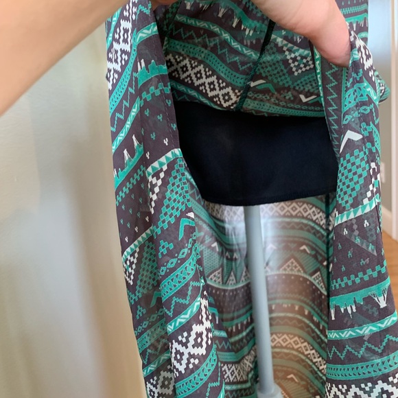 NWT Jella Couture green tribal maxi skirt - Picture 4 of 6